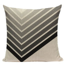Pop geometrischer Tier-Kissenbezug, schwarz-weißes Leinenkissen, dekorativer Kissenbezug, quadratisch, hochwertiger Druck, individuelles Dekokissen