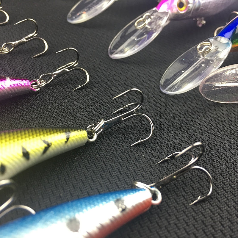 Nuevo 20 piezas cebo duro Minnow Señuelos de Pesca lubina agua salada fresca Japón mar 3D ojos Wobbler aparejos Crankbait Pesca cebos kit set