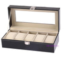 New PU Leather Watch Box Black Men&