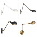 Industrielle verstellbare Schwenkarm-Wandlampe Lesebett Vintage Wandlampe Retro ausziehbare LED-Wandleuchten fexible Weißgold