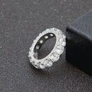 UWIN 1 Row CZ Ring Full Bling Iced Out Wedding Zircon Hollow Luxury Engagement Fashion Jewelry Gift