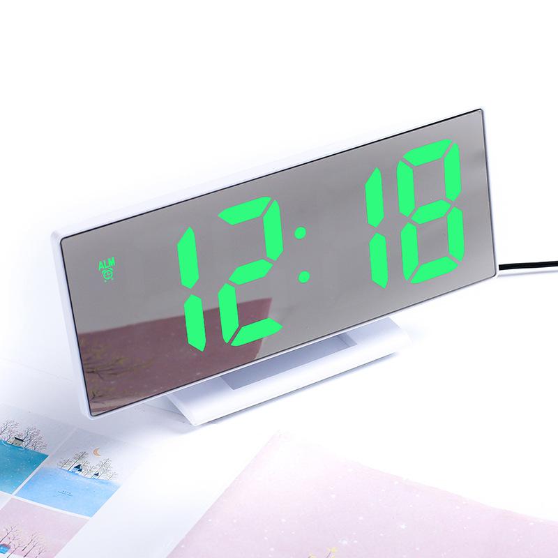 LED Mirror Digital Alarm Clock Electronic Watch Table Desktop Alarm Clocks Multifunction Snooze Night Large LED Display Gift