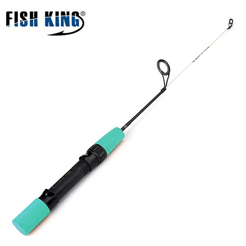 FISH KING Winter Ice Fly Fishing Rod 50/75 CM 2 Secciones Cañas de pescar con carrete de rueda de pesca I Gear Tackle