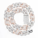 TOPGRILLZ 16 mm Miami New Box Verschluss kubanische Gliederkette Gold Silber Farbe Halskette Iced Out Zirkonia Bling Hip-Hop-Schmuck