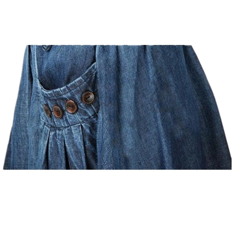 TIYIHAILEY Free Shipping Fashion Denim All-match Loose Casual Jeans Skirt Elastic Waist Long Skirt For Women With Belt S-3XL
