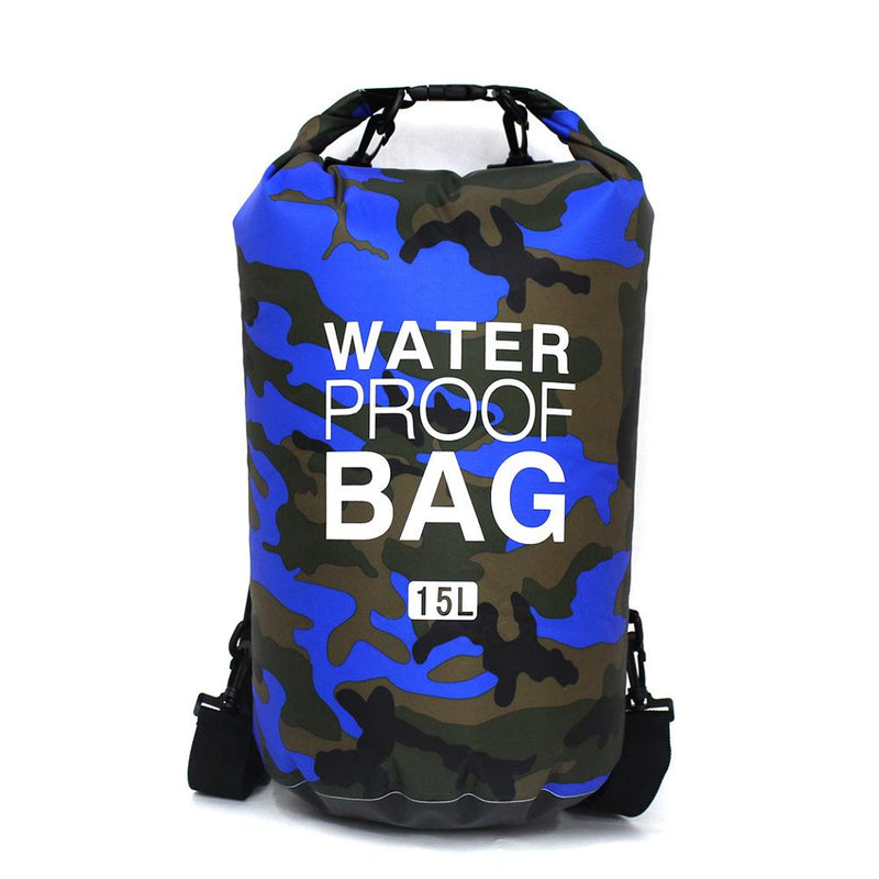 Mochila impermeable de camuflaje de PVC, bolsa de Rafting portátil para deportes al aire libre, bolsa seca de 2L 5L 10L 15L 20L 30L