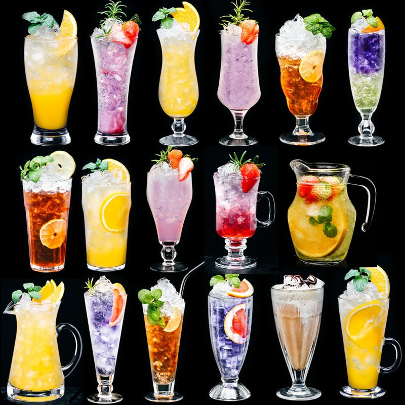 Kreatives Cocktail-Cocktail-Glas, Saftglas, Bargeschirr, Sommersand, Eisbecher, Trinkgefäße, Bier, Milchshake, Obst, Teeglas