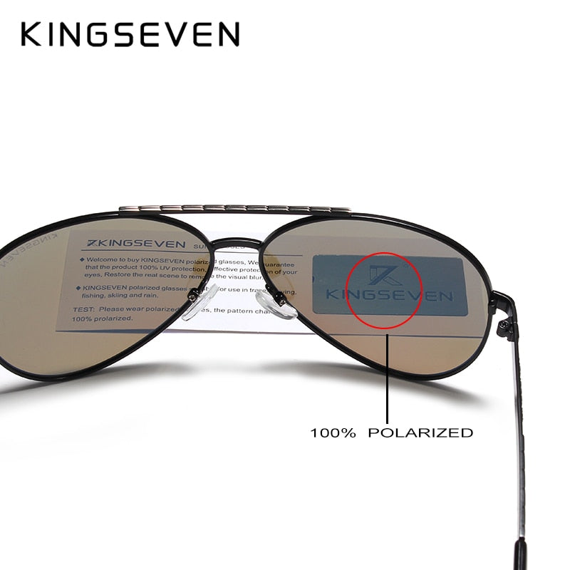 Gafas De Sol KINGSEVEN Design para hombre, gafas De sol polarizadas HD De piloto para hombre/mujer, gafas De Sol para conducir con logotipo en relieve, gafas De Sol