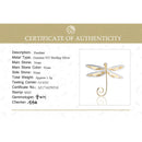 Lotus Fun Plata de Ley 925 auténtica, joyería fina hecha a mano Natural, colgante de libélula bonita de oro de 18 quilates sin collar para regalo de mujer