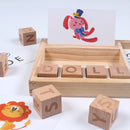 Candywood Wood Spelling Words Game Kids Early Educational Toys for Children Learning Wooden Toys Montessori Education Toy