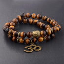 Charm Retro Buddha Bead Armband Männer Schwarz Naturstein Chakra Armbänder Erkek Bileklik Armband Homme AB226