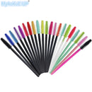 200 pcs/lot Silicone Eyelashes Brushes Mix Colors Disposable Mascara Wands Lashes Makeup Brushes For Eyelash Extension