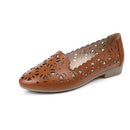GKTINOO 2022 Women Flat Shoes Genuine Leather Woman Ballet Pointed Toe Flats Summer Lady Hollow Out Loafers Women Shoes Sandals