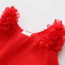 2023 Casual Cute 2 3-4 6 8 10 Jahre Einfarbig Schleife Blume Ärmelloses T-Shirt + Shorts 2-teiliges Baby-Kind-Mädchen-Sommer-Kleidungsset