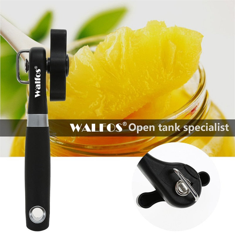 WALFOS Cans Opener Professional Ergonomic Manual Can Opener Side Cut Manual Can Opener Kitchen Accessories