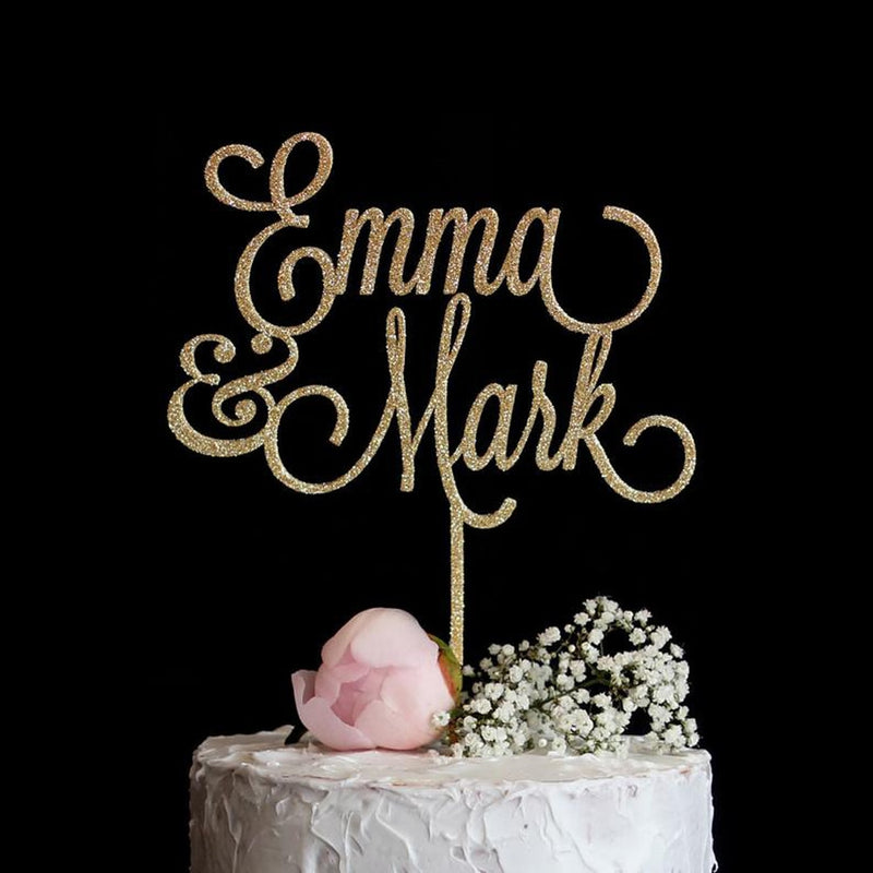 Custom Wedding Cake Topper with Couple Last Name Personalized Mr&amp;Mrs Wedding cake topper Calligraphy Party Decor For Anniversary