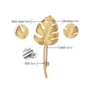 Lotus Fun Real 925 Sterling Silber Handmade Designer Fine Jewelry 18K Gold Creative Monstera Leaves Broschen für Damen Bijoux