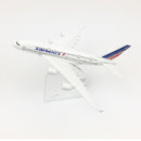 Kostenloser Versand Air France Flugzeugmodell Airbus A380 Flugzeug 16CM Metalllegierung Druckguss 1:400 Flugzeugmodell Spielzeug für Kinder