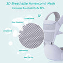0-48 Monate Ergonomischer Babytragerucksack mit Hüftsitz für Neugeborene Multifunktions-Säuglingstragetuch Taillenhocker Baby Känguru