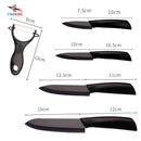FINDKING Zirconia Ceramic Knife set  black blade  3 4 5 6 inch + Peeler + covers ceramic knife set for cut meat and fruit knife