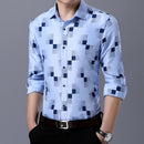 MIACAWOR Neue 2022 Marke Design Männer Hemd Frühling Langarm Freizeithemd Mode Druck Chemise Homme Camisa Masculina C419