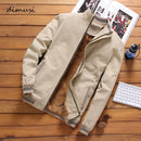 DIMUSI Herbst Herren Bomberjacken Casual Male Outwear Fleece Dicke Warme Windjacke Herren Militär Baseball Mäntel Kleidung