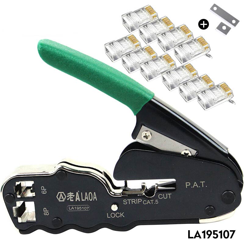 LAOA Crimpzange Crimper Network Tools Kabelabisolierer Drahtschneider Schneidzange Terminal Crimp Tragbares Werkzeug