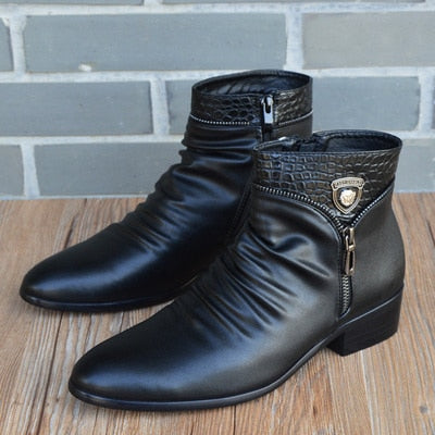 Neue Mode Männer Stiefel Echtes Leder Männer Britische Herbst Winter Warme Plüsch Stiefeletten Mann Freizeitschuhe Zapatos Mann Hombre