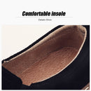 STRONGSHEN New Spring Flat Women&#39;s Shoes Suede Leather Casual Shoes Low Heel Black Women&#39;s Shoes Flat Loafers Jazz Oxford