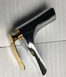 Basin Faucets White With Gold Bathroom Faucet Hot and Cold Water Basin Mixer Tap Chrome Finish Brass Toilet Sink Water Taps B581