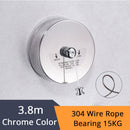 Badezimmer-Regal-Edelstahl-Goldwäscheleine-schöne Qualitäts-einzelne Linie Hotelart-Wäsche-Trocknungslinie für Badezimmer HJ-1256