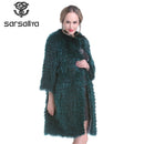 Abrigos de piel de zorro para mujer, abrigos de piel Natural de zorro plateado para mujer, chaquetas largas de piel auténtica de punto de otoño para mujer, moda de lujo para mujer, novedad de 2020