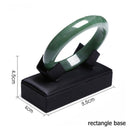 Schwarzes PU-Leder Schmuck Ring Ohrringe Ständer Halter Set Schmuck Anhänger Halskette Kette Halsreifen Display Büste Armreif Organzier