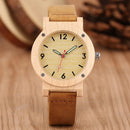 Reloj de madera de arce para mujer, relojes de aguja luminosa para mujer, reloj de vestir, correa de cuero, reloj de pulsera informal de cuarzo, reloj femenino de lujo