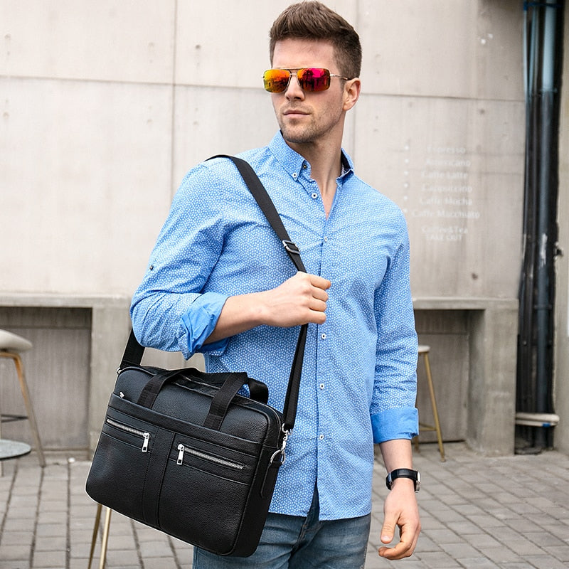 WESTAL Bag Herren Echtleder Aktentasche Herren Laptoptasche Naturleder für Herren Messenger Bags Herren Aktentaschen 2019