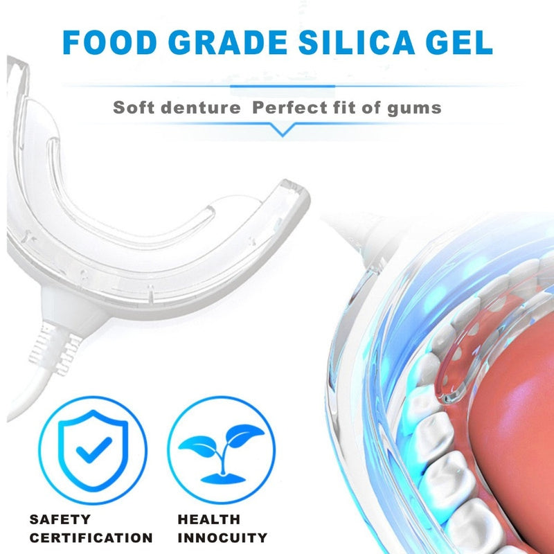 Portable Smart Cold Blue light LED Tooth Whitener Device Oral Whitening Kit 4 USB Ports For Android IOS Teeth Bleaching