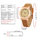 Reloj de madera de arce para mujer, relojes de aguja luminosa para mujer, reloj de vestir, correa de cuero, reloj de pulsera informal de cuarzo, reloj femenino de lujo