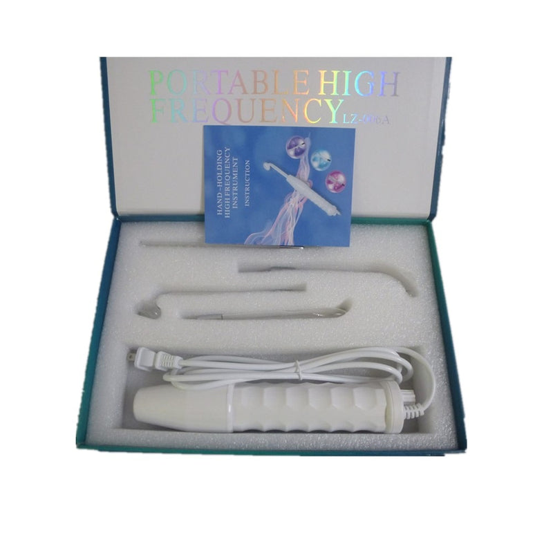 4pcs High Frequency Facial skin care wand device Acne Treatment Tool HF Hair Care Device Professional Kit with gift Box