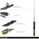 FISH KING Angelrute Winter Eisfliege 50/75 CM 2 Sektionen Angelruten mit Angelrad Rolle I Gear Tackle
