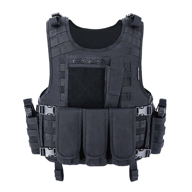 MGFLASHFORCE Molle Airsoft chaleco táctico placa portador Swat pesca caza Paintball chaleco militar ejército armadura policía chaleco