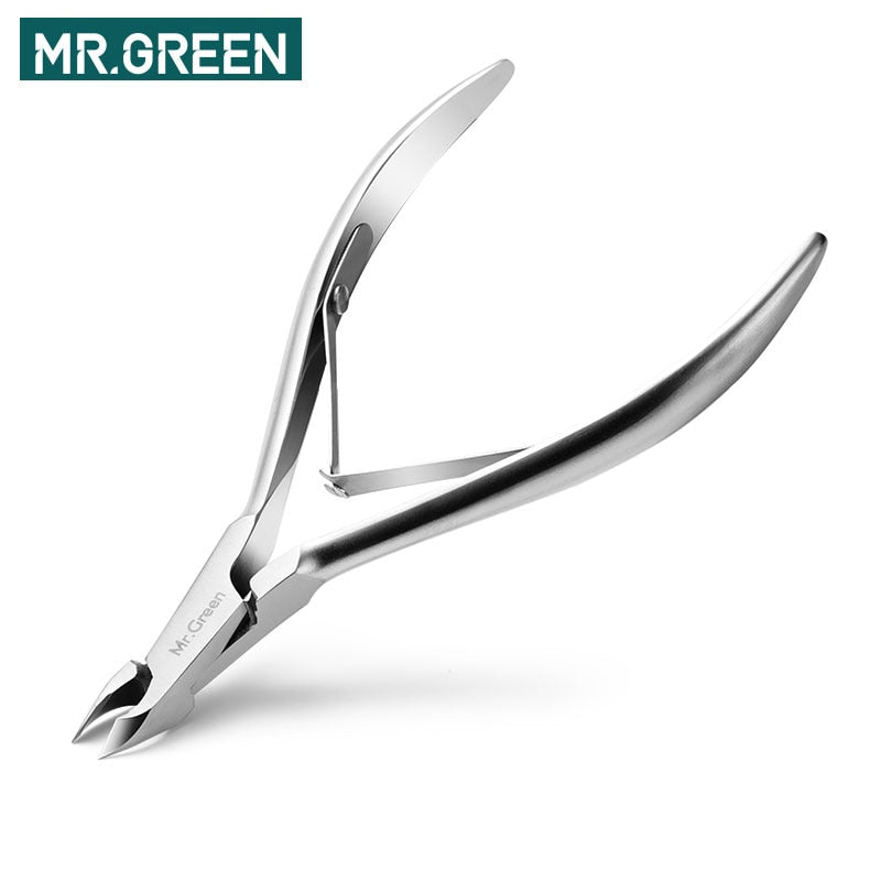 Cortaúñas MR.GREEN, cortador de cutículas, cortador de acero inoxidable, tijera para manicura y pedicura, herramienta para cortar cutículas de piel muerta