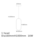 Schwarz / Weiß LED-Pendelleuchten modernes Design Wohnzimmer Restaurant Küche Hängeleuchten Schlafzimmer Nachttisch LED-Pendelleuchten