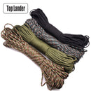 31 m Paracord 550 Fallschirmschnur 100 Fuß 4 mm Paracord-Seilbündel Lanyard-Seil Paracord Black Camping Equipment Survival Kit