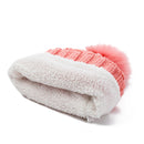 Neue Frauen Warm Dicken Hut Mode Winter Hüte Für Frau Fügen Sie Pelz Gefüttert Strickmütze Buchstabe B Beanie Hut Mädchen Bommel Strickmütze