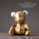 Piggy Bank Teddy Bear Figurines Money Box Gift Wedding Storage Box Money For Children Coins Holders Box Kids Toy Coin Bank