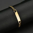 Fashion Customized Words Bar Chain Armband für Männer Edelstahl verstellbare Gravur Name Armreif Party Schmuck