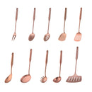 1PCS Cookware Stainless Steel Rose Gold Kitchen Utensils High-grade Kitchen Tool Functional Serving Spoon Soup Ladle Spatula