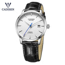 CADISEN, relojes para hombre, reloj de pulsera mecánico automático MIYOTA 9015, reloj de lujo con diamantes reales, reloj de cristal de zafiro curvo
