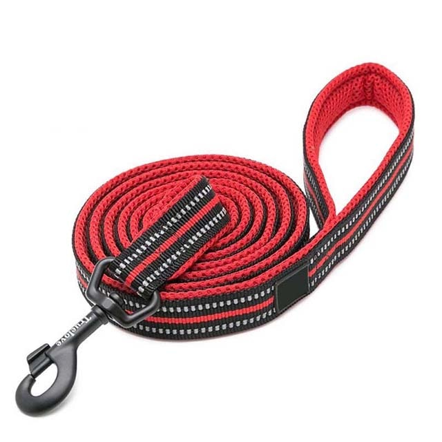 Truelove Soft Padded Mesh Dog Leash 3M Reflective Nylon Dog Leads Dog Pet Leash 11 Color 110cm Length Walking Training