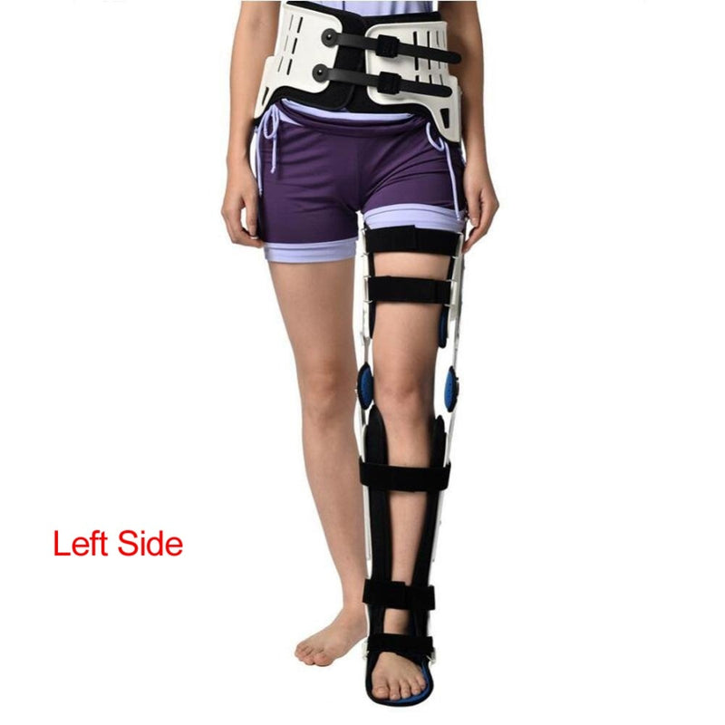 HKAFO cadera rodilla tobillo pie órtesis para fractura de cadera fractura de fémur femoral cadera inestabilidad fijación de extremidad inferior parálisis pierna